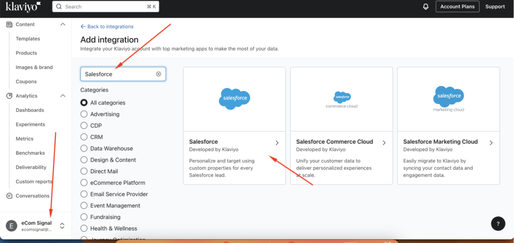 How to connect Klaviyo to Salesforce